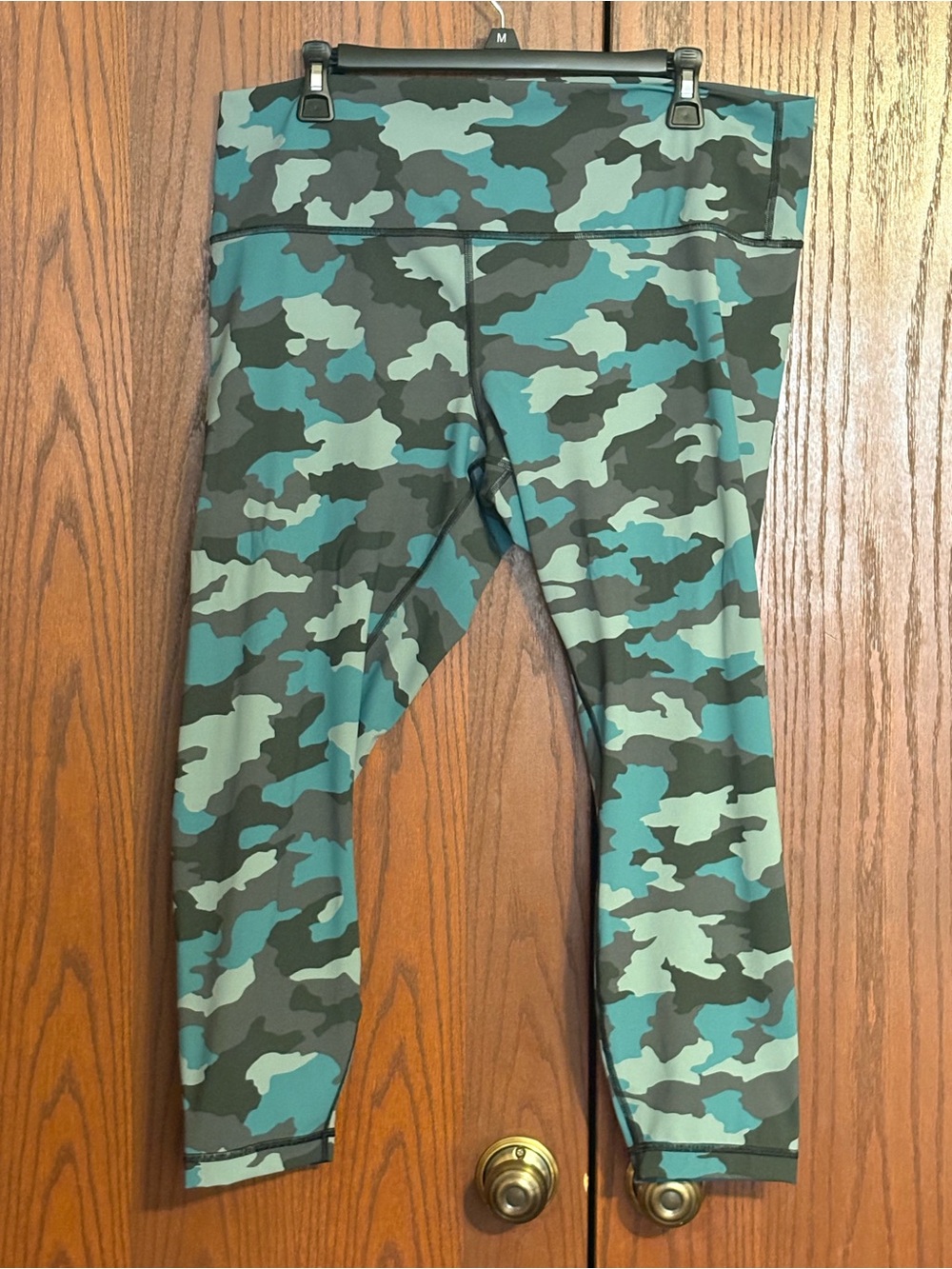 LuLu Teal & Olive Camo Active Leggings size 18